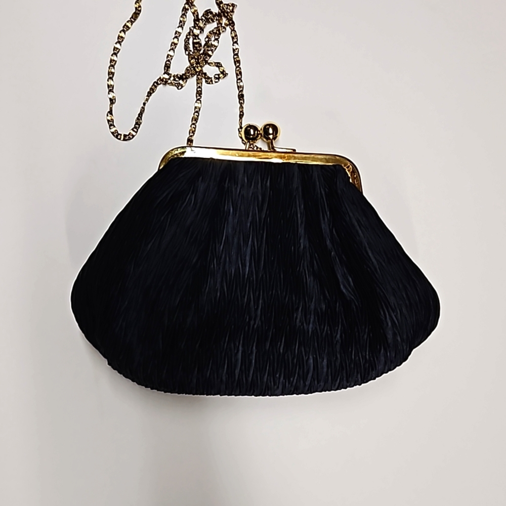 Nordstrom vintage navy blue evening clutch bag
